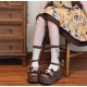 Sheep Puff Chocolate Platform Shoes(Limited Pre-Order/5 Colours/Full Payment Without Shipping)